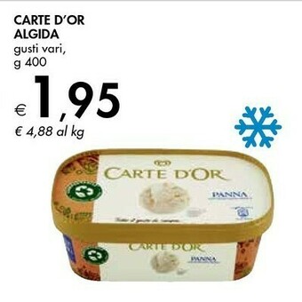 Bennet Algida Carte D'Or Panna 400 G(ml) offerta