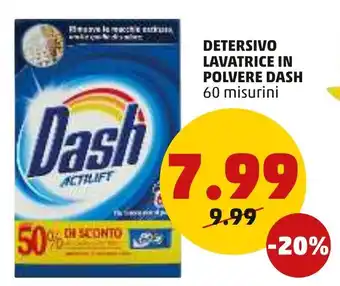 PENNY Dash Detersivo Lavatrice in Polvere 60 misurini offerta