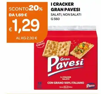 Ekom Gran Pavesi I Cracker Salati, Non Salati g 560 offerta