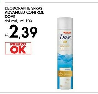Bennet Dove Deodorante Spray Advanced Control Original offerta