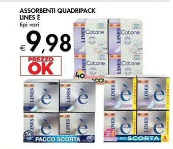 Bennet Lines È Assorbenti Quadripack offerta