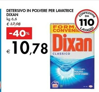 Bennet Dixan Detersivo In Polvere Per Lavatrice 6,6 Kg offerta