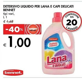 Bennet Bennet Detersivo Liquido Per Lana E Capi Delicati offerta