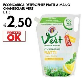 Bennet Chanteclair Ecoricarica Detergente Piatti A Mano Vert 1,5 L offerta