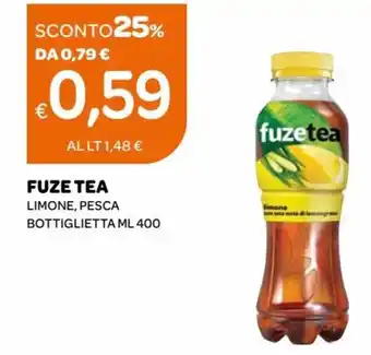 Ekom Fuze Tea Limone, Pesca Bottiglietta ml 400 offerta