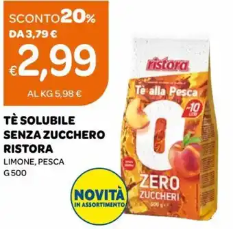 Ekom Ristora Tè Solubile Senza Zucchero Limone, Pesca g 500 offerta
