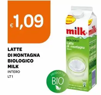Ekom Milk Latte Di Montagna Biologico Intero lt 1 offerta