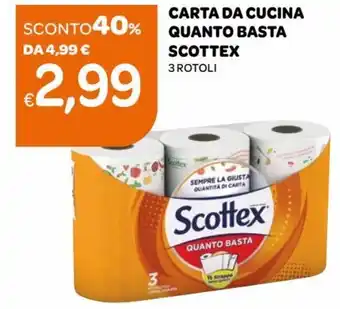 Ekom Scottex Carta Da Cucina Quanto Basta 3 rotoli offerta