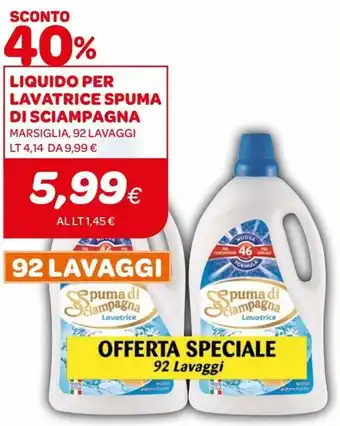 Ekom Spuma di Sciampagna Liquido per Lavatrice Marsiglia, 92 lavaggi lt 4,14 offerta