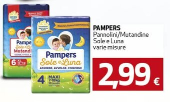 Crai Pampers Pannolini/Mutandine Sole e Luna varie misure offerta