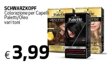 Schwarzkopf Colorazione per Capelli Paletti/Oleo vari toni