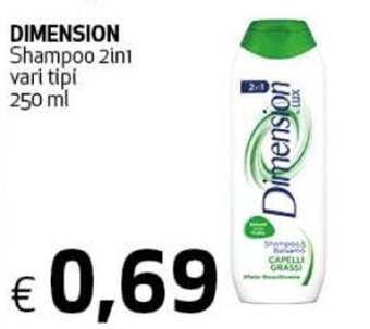 Crai Dimension Shampoo 2in1 vari tipi 250 ml offerta