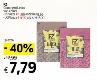 Crai FZ Completo Letto vari colori 1 piazza offerta