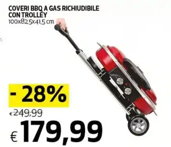 Crai Coveri BBQ a Gas richiudibile con trolley 100x82,5x41,5 cm offerta