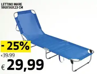 Crai Lettino Mare 186x56x23 cm offerta