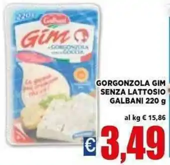 Vivo Supermercati Galbani Gorgonzola Gim senza lattosio 220 g offerta