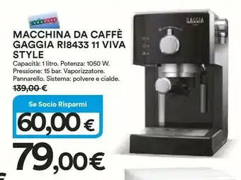 Coop Gaggia Macchina del caffè offerta