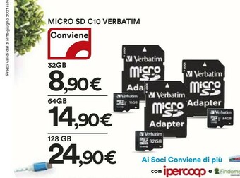 Coop Verbatim Micro Sd offerta