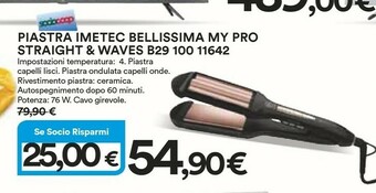Coop Imetec Piastra per capelli offerta