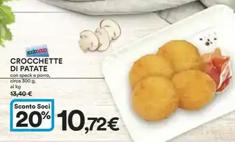Coop Crocchette di patate offerta
