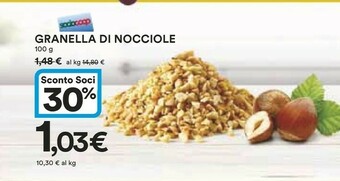 Coop Ipercoop Granella Di Nocciole offerta