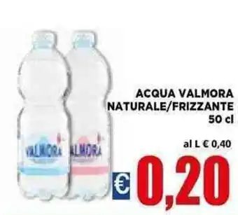Vivo Supermercati Valmoria Acqua naturale/frizzante 50 cl offerta