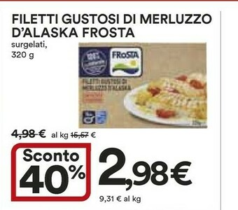 Coop Frosta Filetti di merluzzo offerta