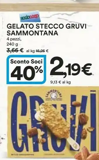 Coop Sammontana Sammontana Gelato Stecco Gruvi offerta