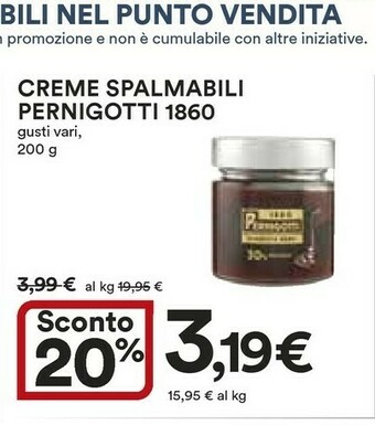 Coop Pernigotti Pernigotti Creme Spalmabili 1860 offerta