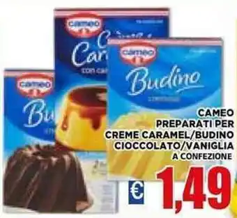 Vivo Supermercati Cameo Preparati per creme caramel/budino cioccolato/vaniglia a confezione offerta