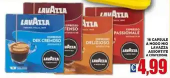 Vivo Supermercati Lavazza 16 capsule a modo mio assortite a confezione offerta