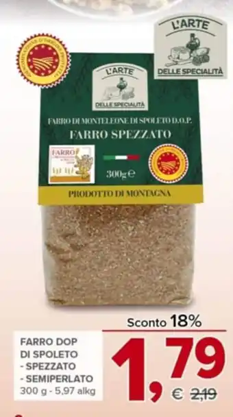 Todis Farro Dop di spoleto -spezzato-semiperlato 300 g offerta