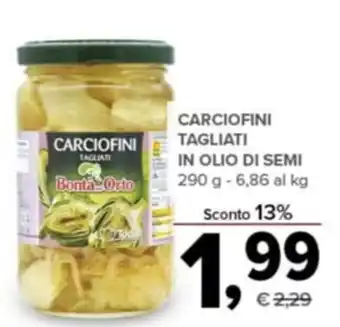 Todis Carciofini tagliati in olio di semi 290 g offerta