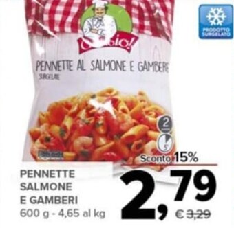 Todis Pennette salmone e gamberi 600 g offerta