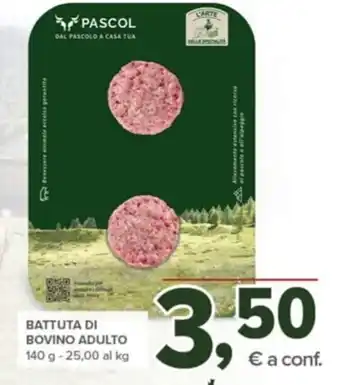 Todis Battuta di bovino adulto 140 g offerta