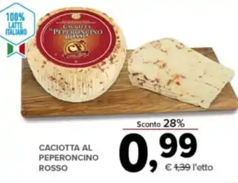 Todis Caciotta al peperoncino rosso offerta