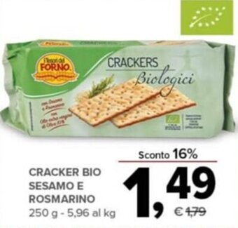 Todis Cracker Bio sesamo e rosmarino 250 g offerta