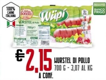 Todis Würstel di pollo 700 g offerta
