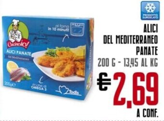 Todis Alici del Mediterraneo panate 200 g offerta