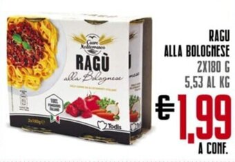 Todis Ragù Alla Bolognese 2x180 g offerta