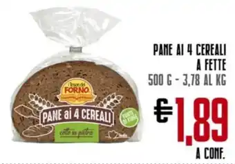 Todis Pane ai 4 cereali a fette 500 g offerta