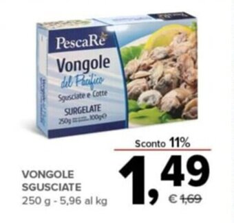 Todis Vongole sgusciate 250 g offerta
