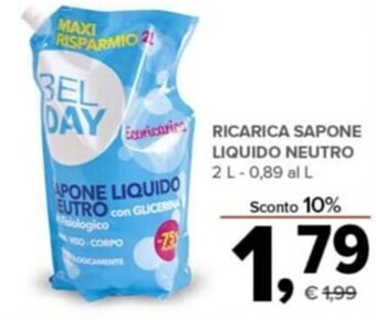 Todis Ricarica Sapone Liquido neutro 2 L offerta