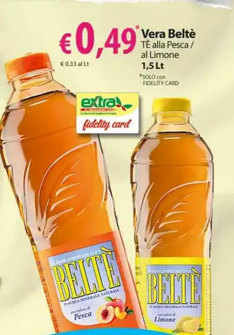 Extra Supermercati Vera Beltè Tè alla Pesca / al Limone 1,5 Lt offerta
