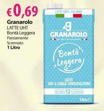 Extra Supermercati Granarolo Latte Uht Bontà Leggera Parzialmente Scremato 1 Litro offerta