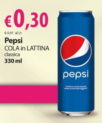 Extra Supermercati Pepsi COla in lattina classica 330 ml offerta