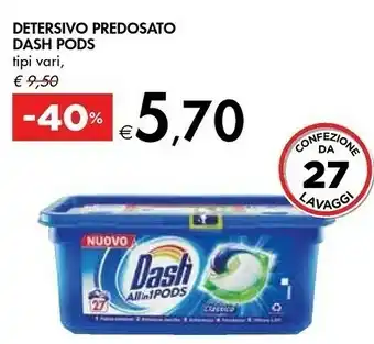 Bennet Dash Detersivo Predosato All in 1 Pods offerta