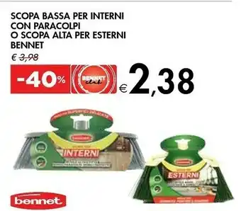 Bennet Bennet Scopa Bassa Per Interni Con Paracolpi/ Scopa Alta Per Esterni offerta