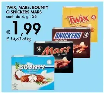 Bennet Twix / Mars / Bounty O Snickers Mars 136 G offerta