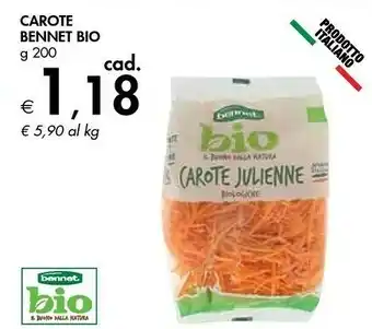 Bennet Bennet Bio Carote 200 G offerta